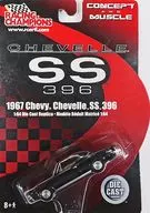 1/64 1967 Chevy Chevelle SS 396 (preto) "Concept and Muscle" [76224]