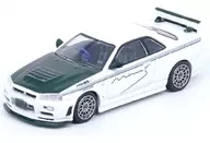 1/64 Nissan Skyline GT-R (R34) NISMO R-Tune "MINES" Green Carbon Bonnet [IN64-R34RT-MINESGC]