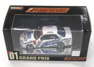 1/64 BLITZ D1 SKYLINE ER34 2004 CUSCO (White x Blue) "D1 GRAND PRIX SERIES" [MS 046401 / HW 64001 b]