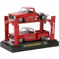 1/64 1979 Chevrolet Silverado “EDELBROCK” - Bright Red + 1979 Chevrolet Silverado Step Side “EDELBROCK” - Bright Red [33000-25]