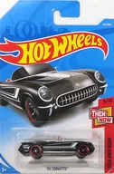 1/64 55 CORVETTE(ブラック×ホワイト) 「Hot Wheels THEN AND NOW」 [FJX90]