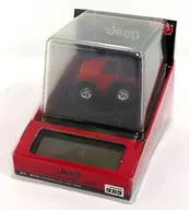 Choro-Q Jeep WRANGLER (rojo x negro) con Solar Turntable (negro)