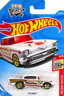 1/64 '57 CHEVY (blanco x dorado x rojo) "Hot Wheels HOLIDAY RAKERS" [FJW21]