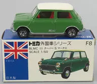 1/50 BLMC ミニクーパS マークIII(グリーン×ホワイト/青箱/日本製)「トミカ 外国車シリーズ F8」