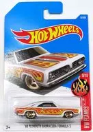 1/64 '68 PLYMOUTH BARRACUDA FORMULAS (blanco x rojo x amarillo) "HW FLAMES de las ruedas calientes" [DTX87]