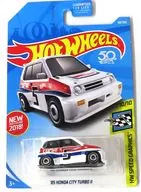 1/64 85 HONDA CITY TURBO II #5 (blanco x rojo x azul) "Hot Wheels HW SPEED GRAPHICS" [FJW43]