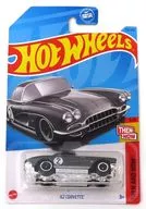 1/64 '62 CORVETTE (negro x plateado) "Hot Wheels THEN AND NOW" [HKJ42]