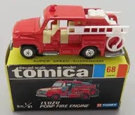1/81 いすゞ ポンプ消防車(レッド×ホワイト/黒箱/日本製/2Dホイール) 「トミカ No.68」
