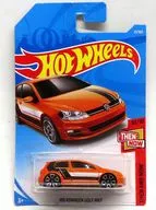 1/64 VOLKSWAGEN GOLF MK7 (laranja x preto x branco) "Hot Wheels THEN E NOW" [FJX96]