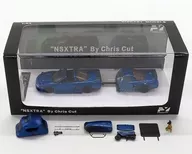1/64 NSXTRA Transparent Blue デラックスバージョン（Car + リアトレーラー + テント +ルーフボックス + トップカバー +バイク + 犬） [FY64041]