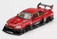 1/64 Nissan LB-ER34 Super Silhouette スカイライン 右ハンドル(レッド×ブラック) 「ミニGTシリーズ」 [MGT00843-R]