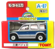 Mitsubishi Pajero (Silver x Blue) "Tomica Plarail World Motor Tomica A-07" [120087]