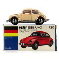 1/60 Volkswagen 1200 lse (copper plated / blue box / made in Japan) "Tomica Foreign Car Series F20"