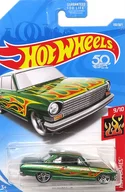 1/64 63 CHEVY II (Patrón de fuego verde x rojo) "Hot Wheels HW FLAMES" [FJW68]