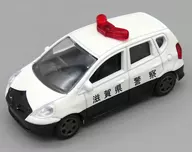 Hondaフィットパトカー 滋賀県警察(ホワイト×ブラック) 「カプセルエムテック 新旧パトカーコレクション」