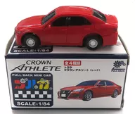 1/64 Toyota Crown Athlete (Red) "Pulca" Pull Back Car