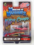 1/64 TEXAS OUTLAW ’63 CORVETTE(レッド×ブラック×イエロー) 「SUPER CHEVY SHOW」 MUSCLE MACHINES Nitro Coupe [NC04-09]