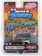 1/64 CHICAGO EXPRESS' 57 CHEVY BEL AIR (Black x White) "SUPER CHEVY SHOW" MUSCLE MACHINES NITRO COUPE [NC04-07]