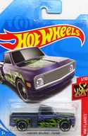 1/64 CUSTOM '69 CHEVY PICKUP (púrpura x verde/patrón de llamas) "Hot Wheels HW FLAMES" [FJW60]