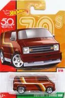 1/64 CUSTOM'77 DODGRE VAN(棕色×橙色×白色)"Hot Wheels 50 th Anniversary Throwback>[FRF43]