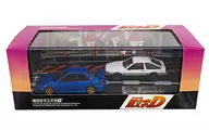 1/64 FUJIWARA no Takumi TRENO (AE86) & FUJIWARA no Fumihiro Impreza (GC8) Set Vol. 22 "INITIAL D" [MD0 64222]