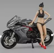 1/64 MVアグスタ F3(メタリックグレー) ショーガール付属 [CM64-F3Rosso-02]