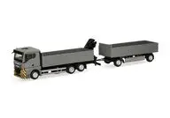 1/87 MAN TGX GN クレーン付 プランクベッドトレーラー [HE320825]