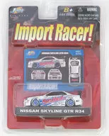 1/64 Nissan skyline GTR R34(ホワイト×ブルー) [12005]