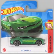 1/64 ’18 CAMARO SS(メタリックグリーン) 「Hot Wheels THEN AND NOW」 [HCV82]