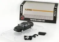1/64 トヨタ レビン101 ブラック RHD (ターボ用ボンネット/エンジン/ NA用エンジンカバー/フィルター付) [64B0490]