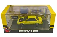 1/64 ホンダ シビック EF2 1991 RHD(カスタムイエロー/ブラックボンネット) [64B0469]