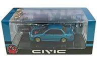 1/64 ホンダ シビック EF2 1991 RHD(カスタムブルー/ブラックボンネット) [64B0471]