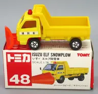 1/78 いすゞ エルフ除雪車(イエロー×オレンジ/赤箱/中国製) 「トミカ No.48」
