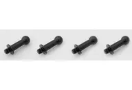 ジュラルミンφ4.8ピロボール 4個 L=10mm×N=3mm(ブラック) [WP-0122]