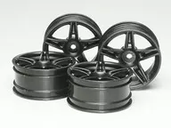 SP1263 5 Twin Spoke Wheels (Black) 4 (26 mm / + 4) "RC Spare Parts Series" [51263]