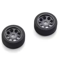 フロントタイヤH38゜ 接着整形済(2入/ブラック/ファントム EP) [EFTH001BK]