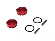 アルミ六角ハブ NEO 厚み 4mm レッド 2個入 [TP-659RE]