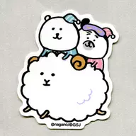 Kuma/Bug-san Oyasumi TIME Dy-cut sticker "Self-Tuck Bear × Lawson"