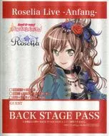 Lisa Imai Backstage Pass Style Sticker "CD BANG Dream! Girls' Band Party! Roselia 1st Album Anfang" first arrival Purchase benefits