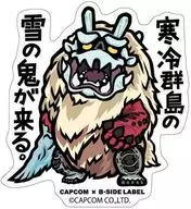 Snow Oni CAPCOM×B-SIDE LABEL Sticker "Monster Hunter"