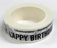 L'Arc～en～Ciel紙膠帶(背景:白色)"L'Arc～en～Ciel 30 th L'Anniversary Starting Live"L'APPY BIRTHDAY！"數碼抽賞贈品