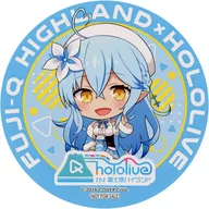 Yukihana Rami's original round sticker "Virtual YouTuber Hololive in Fujikyu-Highland 2021" drink and dessert menu order bonus