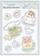 Cup Big Clear Sticker "Crayon Shin-chan x Cinnamoroll"