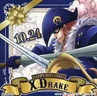 X ・ Drake Birthday Special Sticker "ONE PIECE Birthday Celebration! ~ October ~ 2020" Wheat Straw Store Limited Products Purchase benefits