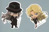 ジン＆ベルモット オリジナルステッカー(2枚セット) 「劇場版 名探偵コナン 黒鉄の魚影×Cake.jp」 ジン・ベルモットケーキ缶セット ECサイト購入特典