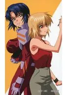 "MOBILE SUIT GUNDAM SEED Pate Collection" by Aslan Zara & Kagari Yura Asha (Yellow Background)