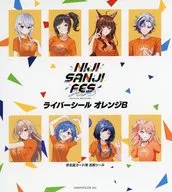 [Single Item] Group (Orange B) Lyver seal for student ID card "Virtual YouTuber Niji-Niji-Saji Fes 2023" T-shirt set Orange Purchase benefits / entrance privilege
