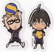 Hotaru Tsukishima & Tadashi Yamaguchi "Haikyu! Die Cut Sticker Mini 2P (2-Type Set)" Celia Daiso limited