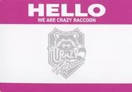 Crazy Raccoon CR Message Sticker (Pink) "MEMBER CAN BADGES & STICKERS SET 4"