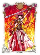 Shishido Hikari (armadura) "Magic Knight Rayearth Trading Twinkle Clear Sticker" CLAMP Exhibition Goods